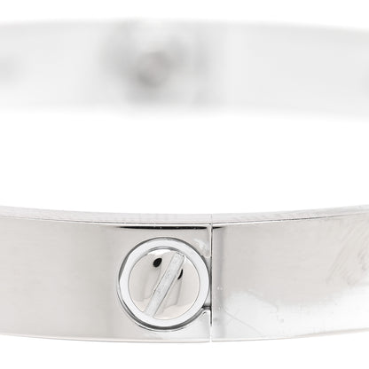 Cartier 18K White Gold 4 Diamond LOVE Bracelet 16 5 of 6