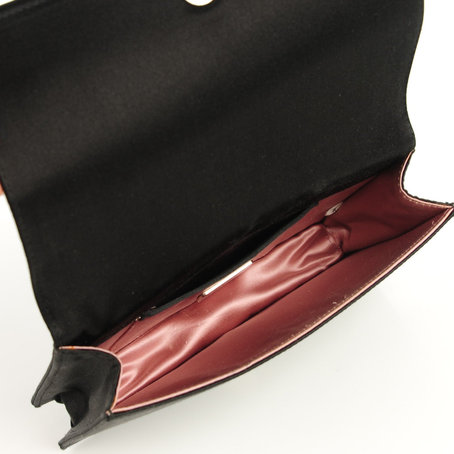 Prada Satin Crystal Clutch Black 8 of 8