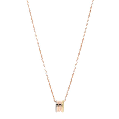 Bulgari 18K Rose White Yellow Gold B.Zero1 Pendant Necklace 1 of 4