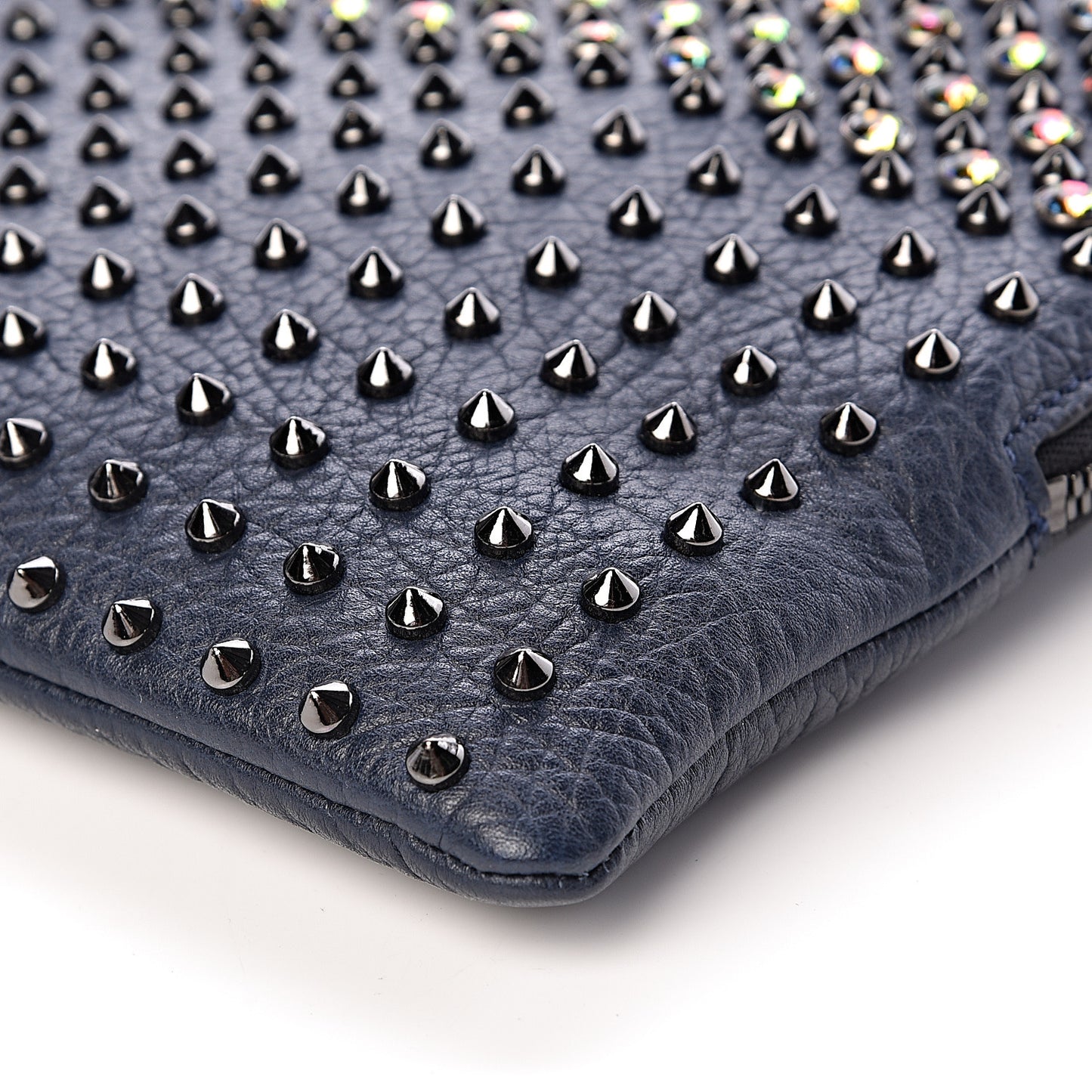Calfskin Studded Medium Crossbody Blue