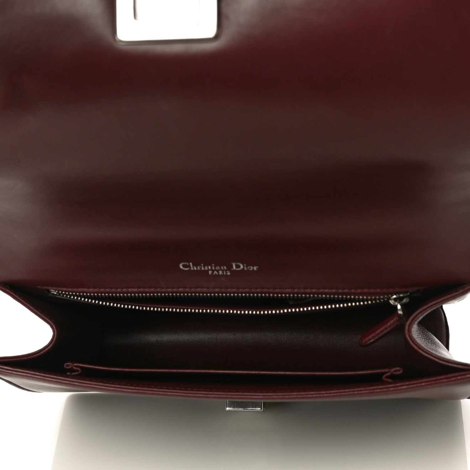 Christian Dior Tweed Calfskin Medium Diorama Flap Bag Burgundy Multicolor 5 of 32