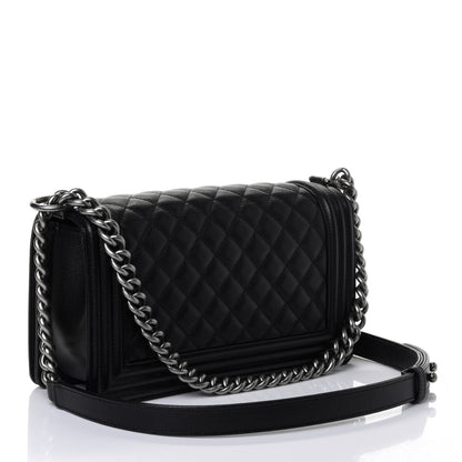Chanel Caviar Quilted Medium Boy Flap Black 2 of 4