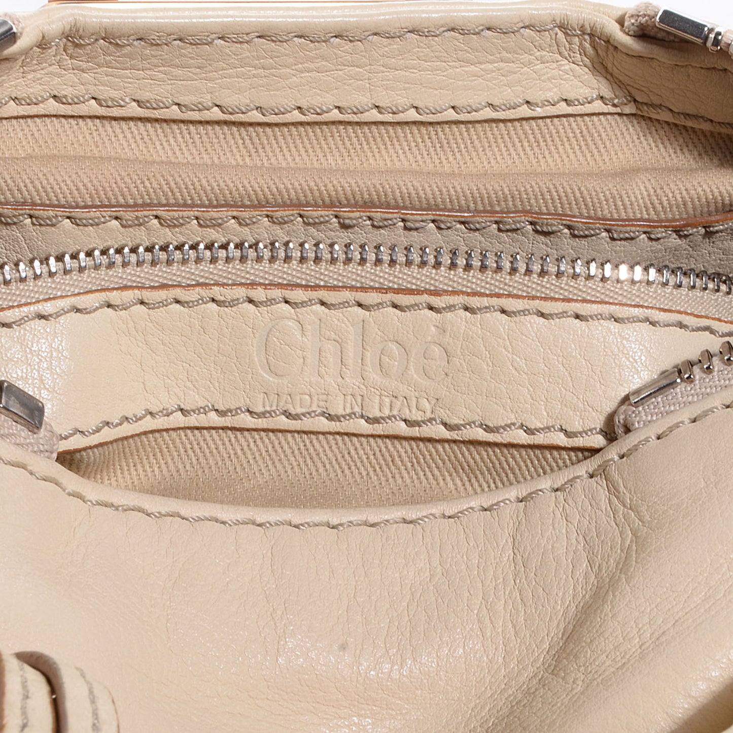 Leather Small Paddington Ivory