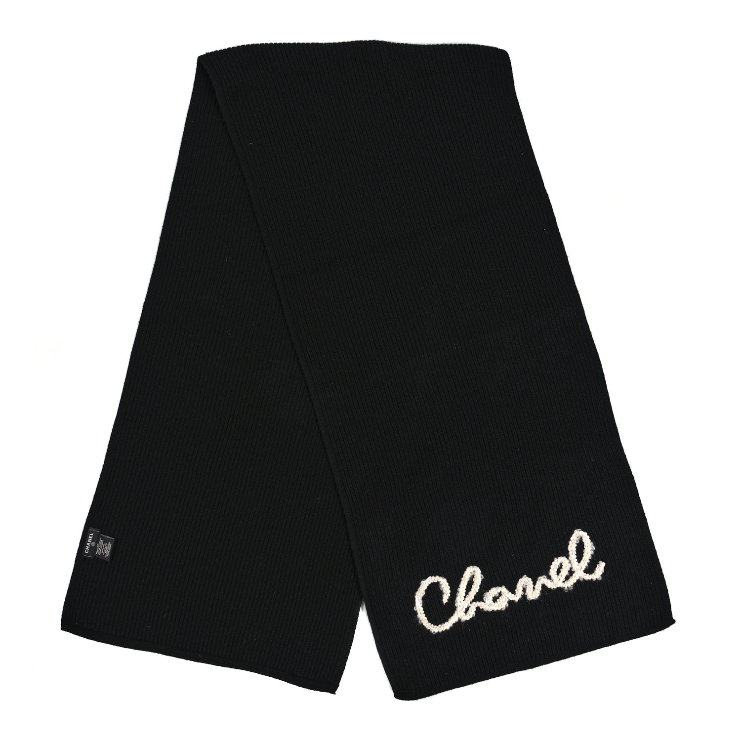 Chanel Cashmere CC Stole Black 2 of 3