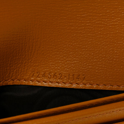 Gucci GG Supreme Monogram Textured Calfskin Retro Interlocking G Passport Case Beige Yellow 7 of 8