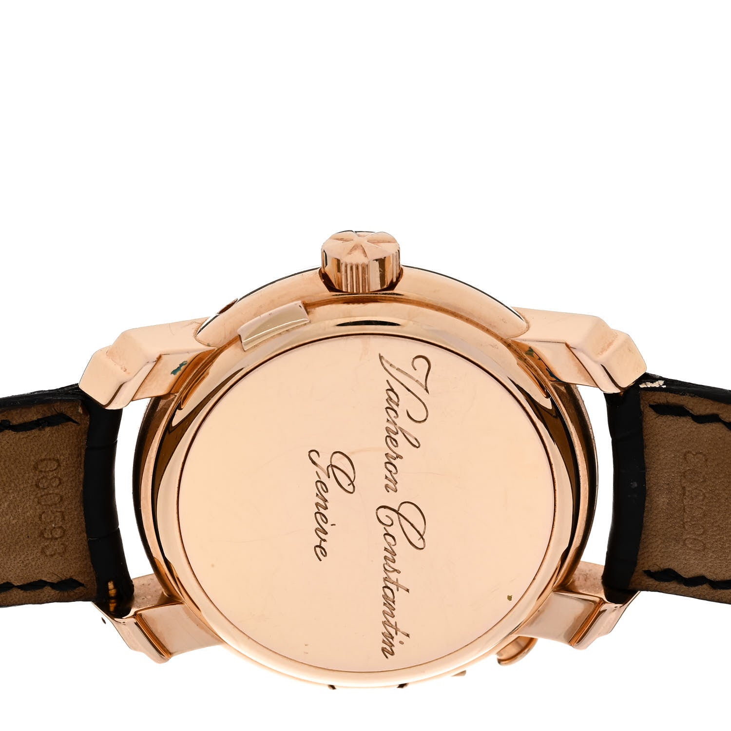 Vacheron Constantin 18K Rose Gold Alligator 39mm Malte Dual Time Automatic Watch White 42005 7 of 11