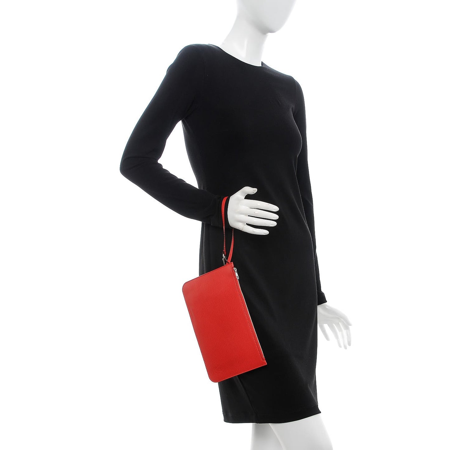 Epi Neverfull Pochette MM GM Coquelicot
