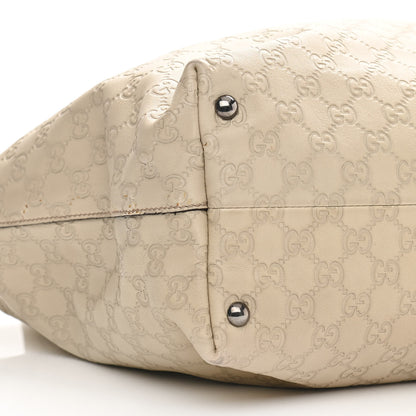 Gucci Guccissima Medium Icon Bit Tote Off White 10 of 13