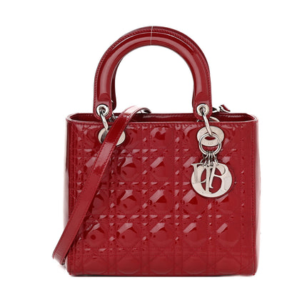 Christian Dior Patent Cannage Medium Lady Dior Red 1 of 11