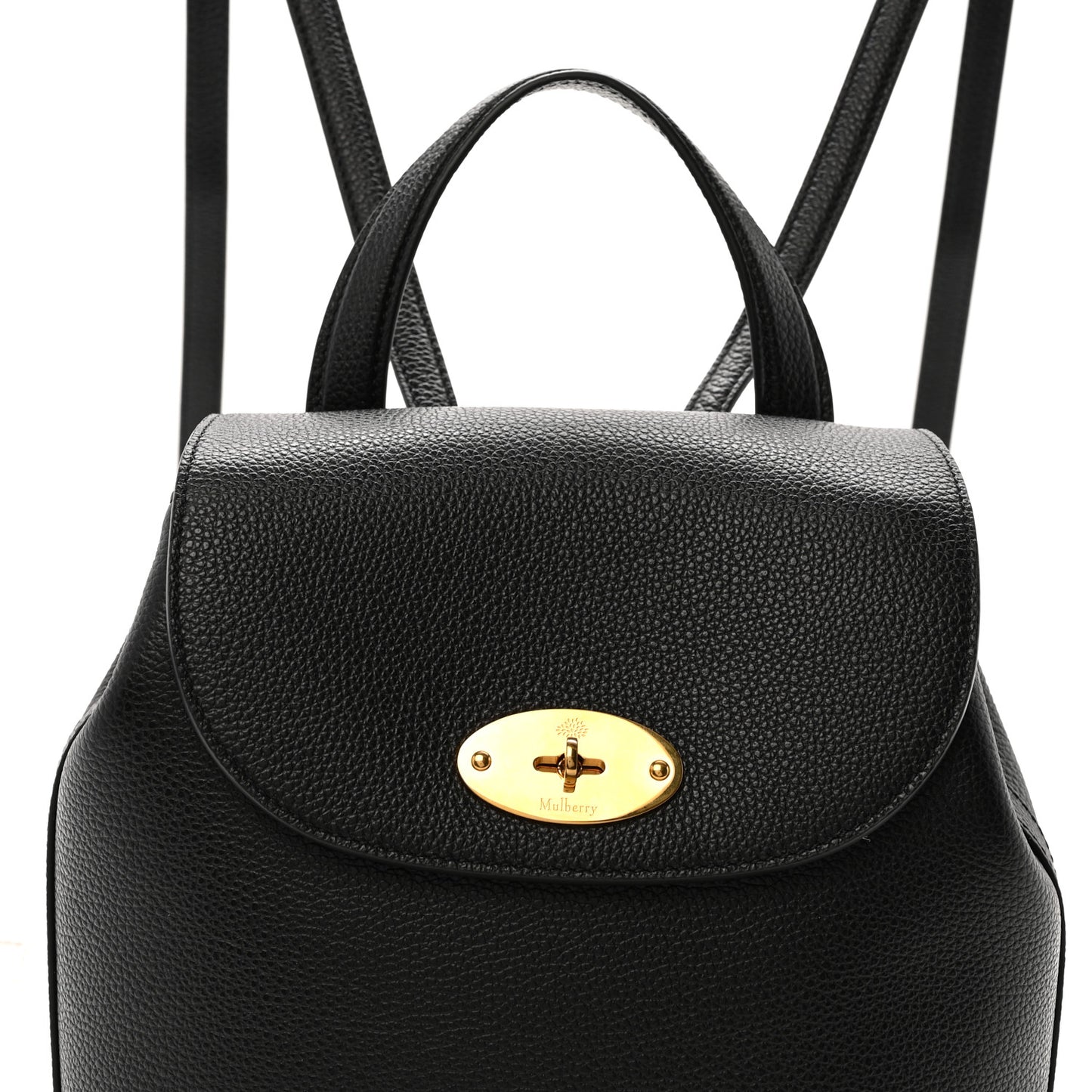 Small Classic Grain Calfskin Mini Bayswater Backpack Black