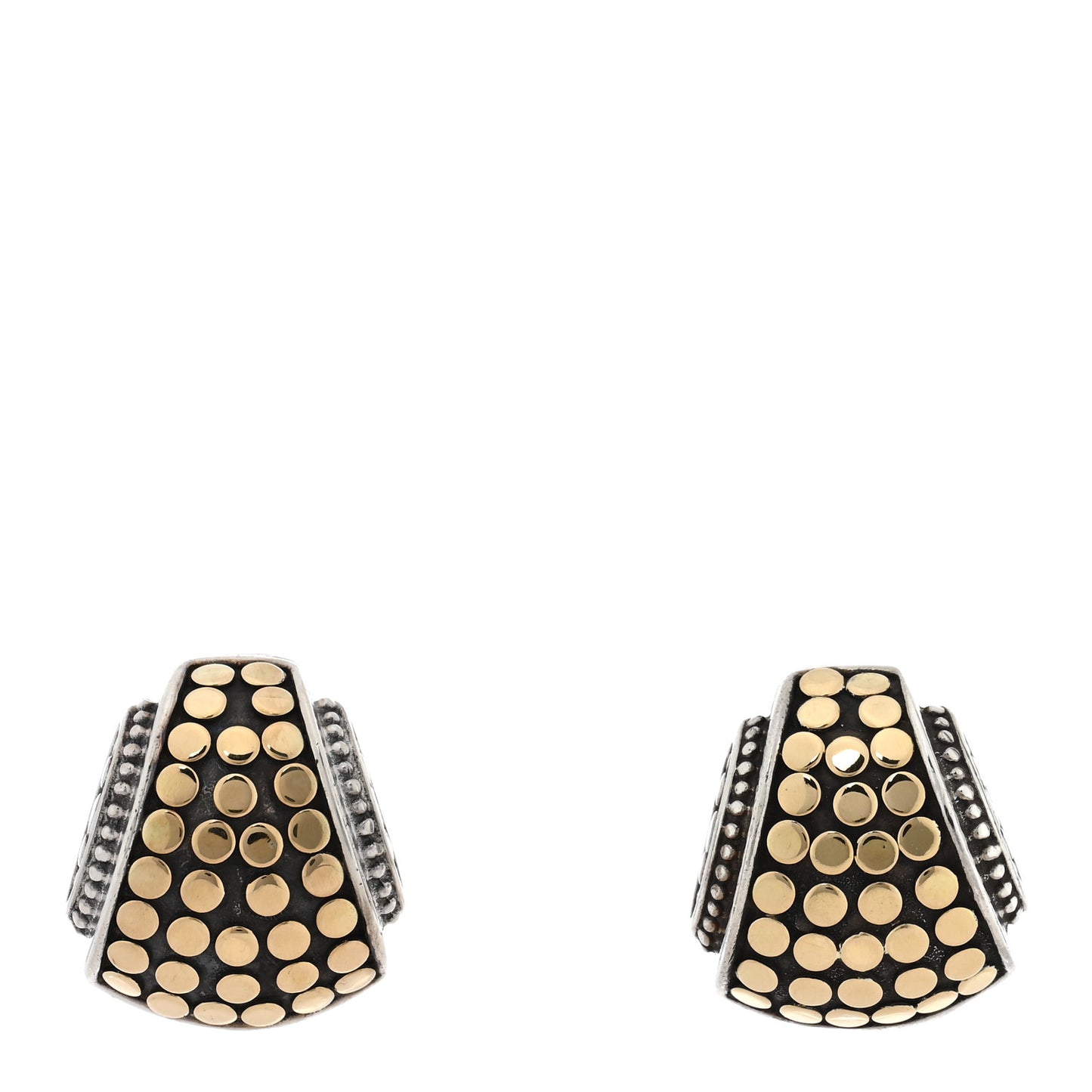 Sterling Silver 18K Yellow Gold Dot Drop Earrings