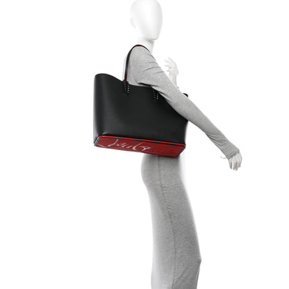Christian Louboutin Calfskin Spikes East West Cabata Tote Black 2 of 11