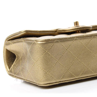 Chanel Metallic Caviar Quilted Mini Top Handle Rectangular Flap Gold 6 of 11