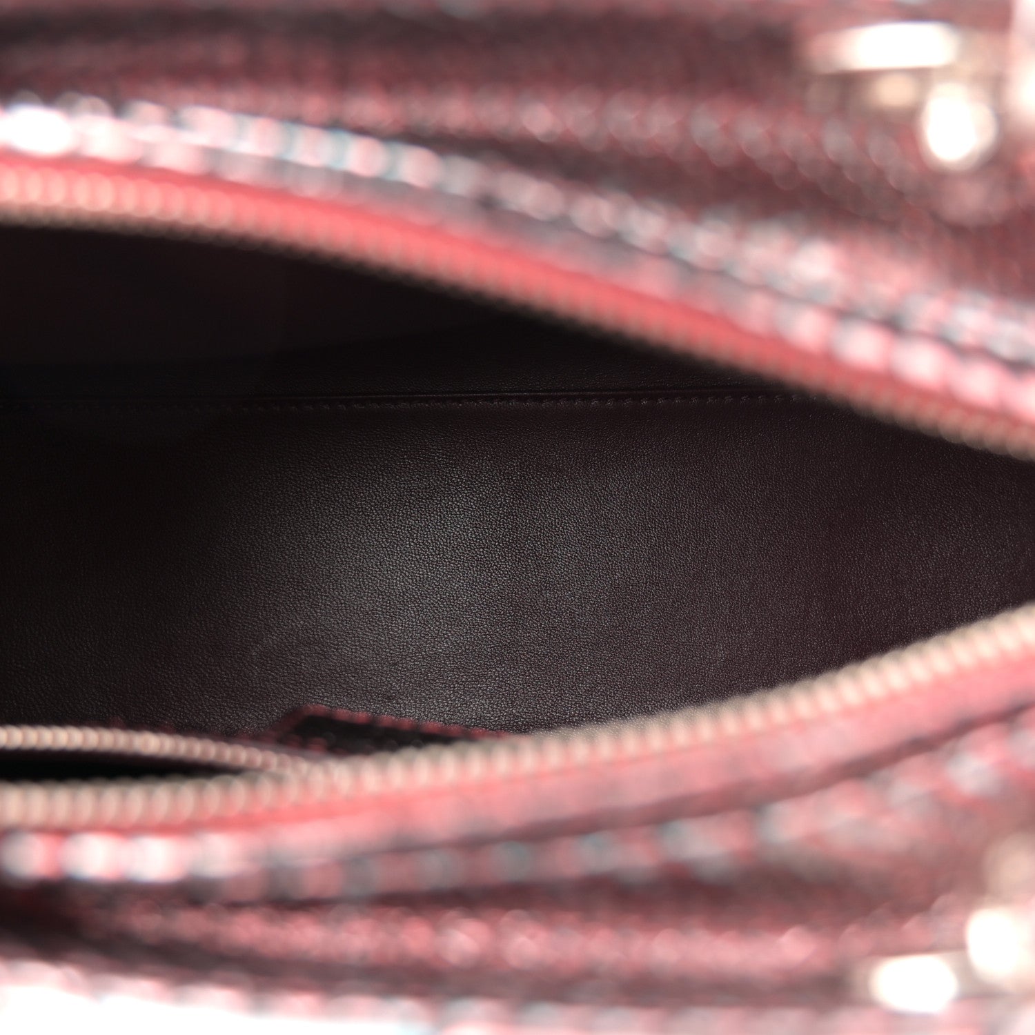 Christian Dior Metallic Snakeskin Medium Lady Dior Pink Blue 5 of 12