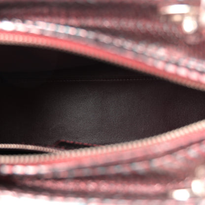 Christian Dior Metallic Snakeskin Medium Lady Dior Pink Blue 5 of 12