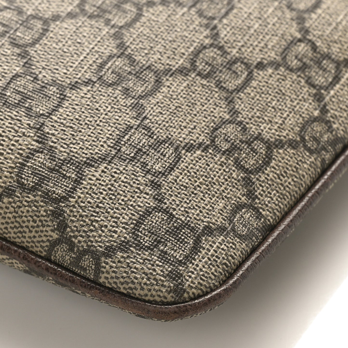 GG Supreme Monogram Large Ophidia Pouch Clutch Brown