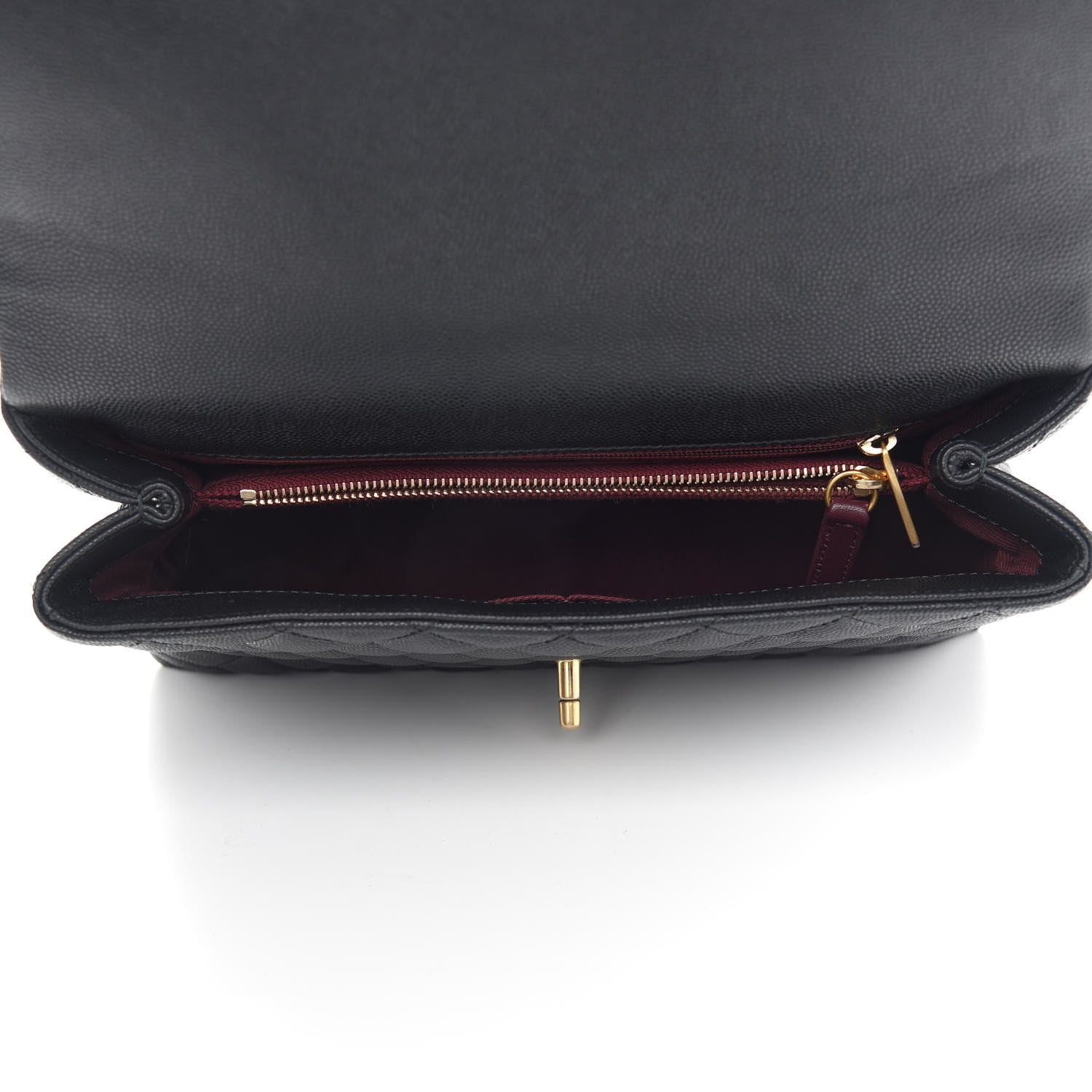Chanel Caviar Quilted Small Coco Handle Flap Black 6 of 10
