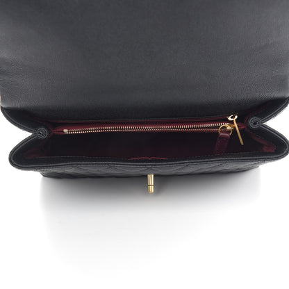 Chanel Caviar Quilted Small Coco Handle Flap Black 6 of 10