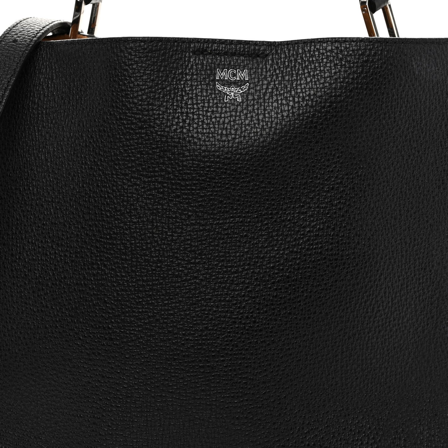 Grained Calfskin Visetos Medium Sarah Hobo Black