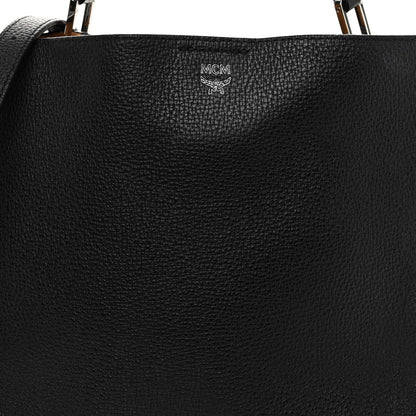 MCM Grained Calfskin Visetos Medium Sarah Hobo Black 7 of 10