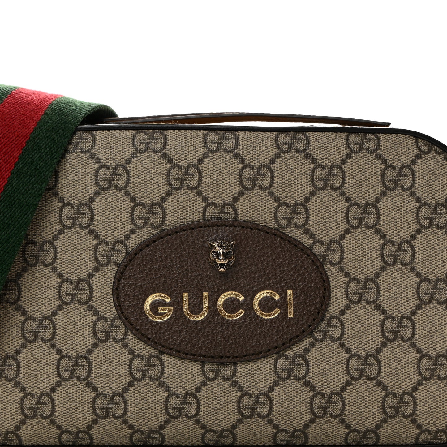 GG Supreme Monogram Web Neo Vintage Shoulder Bag Beige New Acero Crop