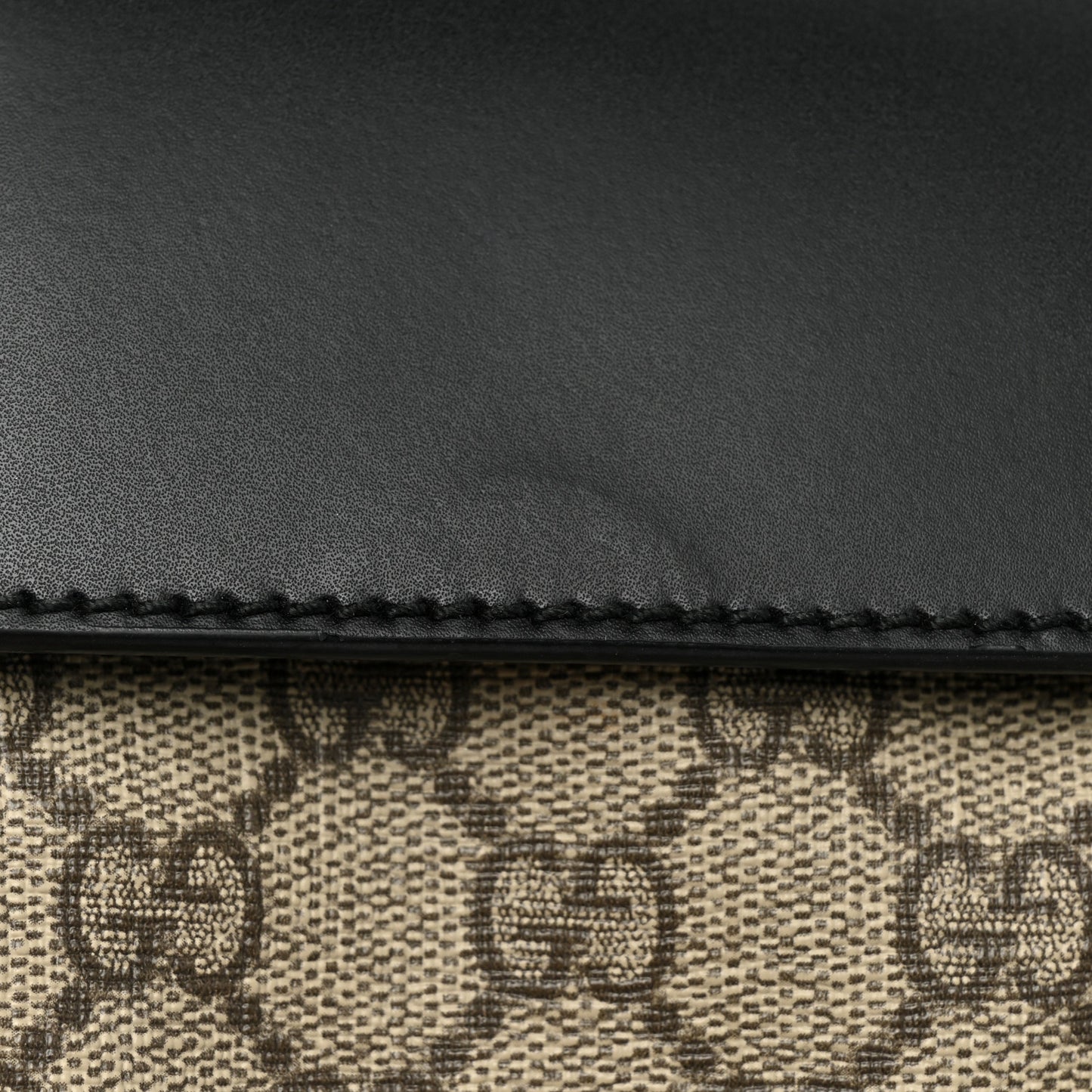 GG Supreme Monogram Web Belt Bag Black