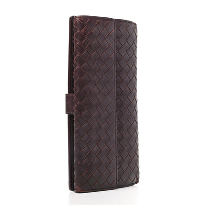 Bottega Veneta Nappa Intrecciato Continental Snap Wallet Ebano 3 of 9