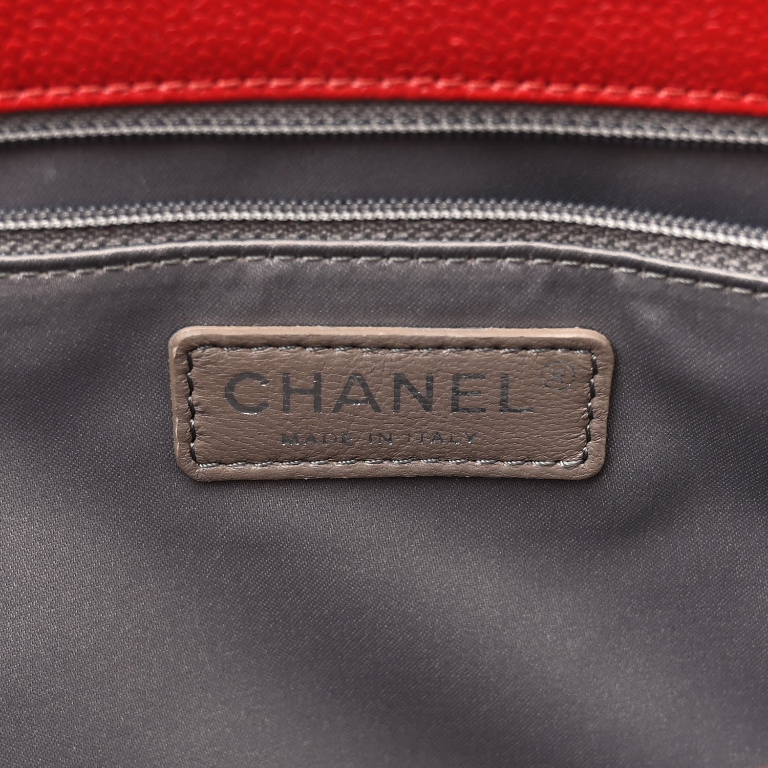 Chanel Caviar Quilted Grand Shopping Tote GST Red 6 of 10