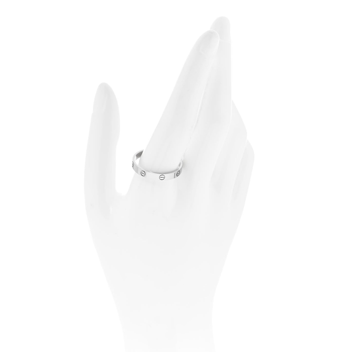 18K White Gold 3.5mm LOVE Wedding Band Ring 69 12.75