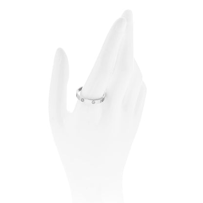 Cartier 18K White Gold 3.5mm LOVE Wedding Band Ring 69 12.75 2 of 4