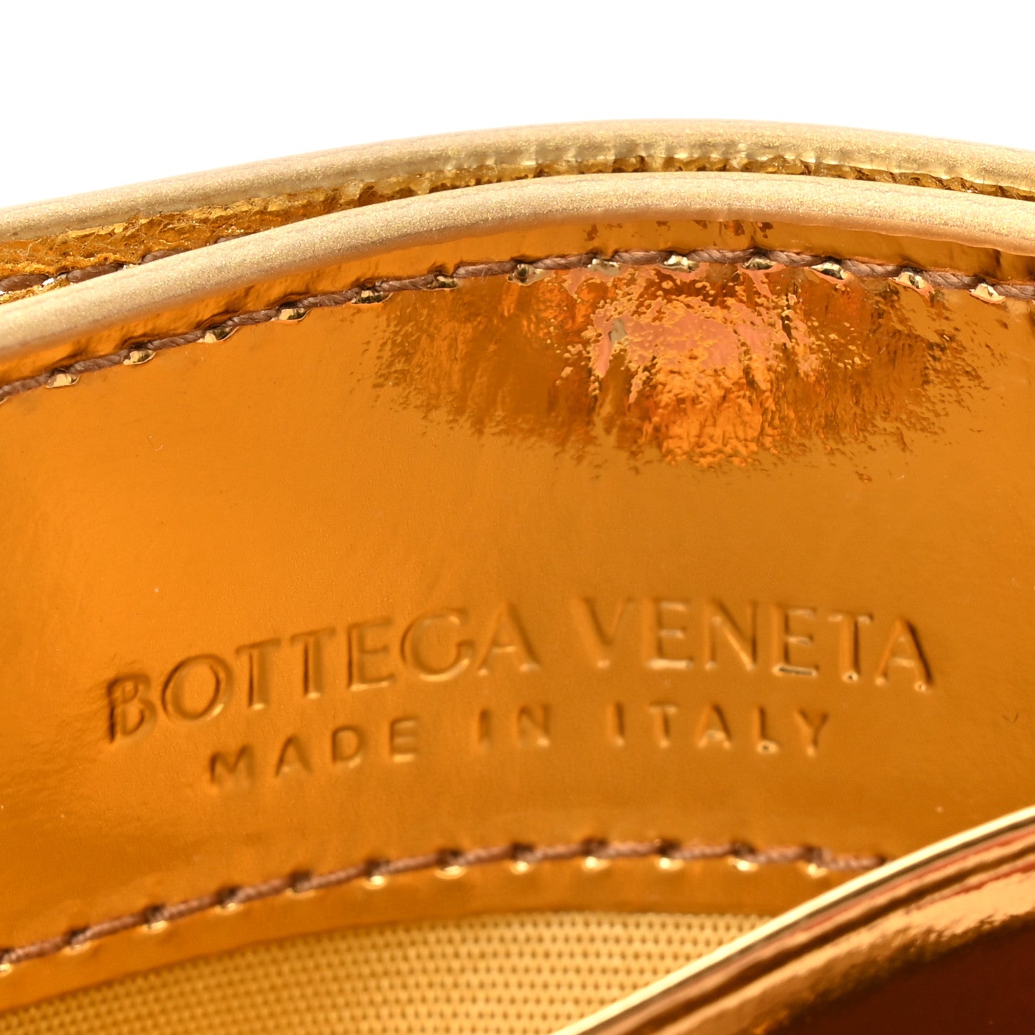 Bottega Veneta Metallic Nappa Intrecciato Card Case Gold 6 of 8