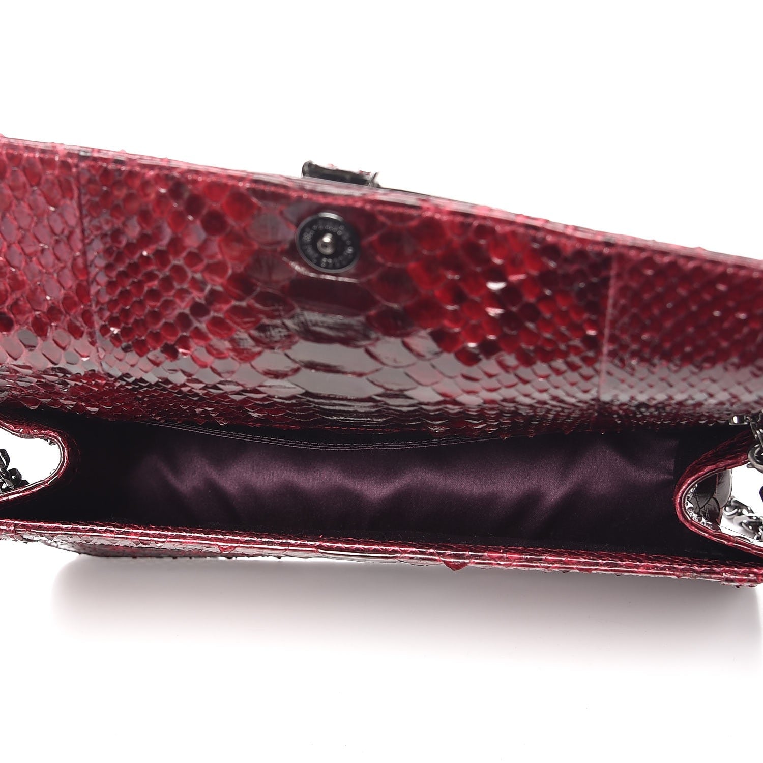 Judith Leiber Python Crystal Clutch Red 5 of 9