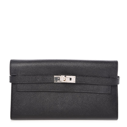 Hermes Epsom Kelly Longue Wallet Black 1 of 9