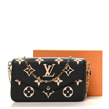 Louis Vuitton Empreinte Monogram Giant Felicie Pochette Black Beige 10 of 10