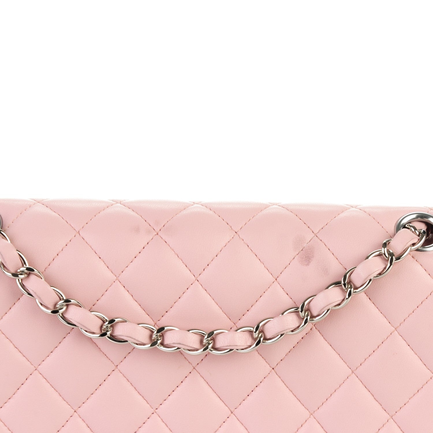 Chanel Lambskin Quilted Medium Double Flap Light Pink 8 of 8