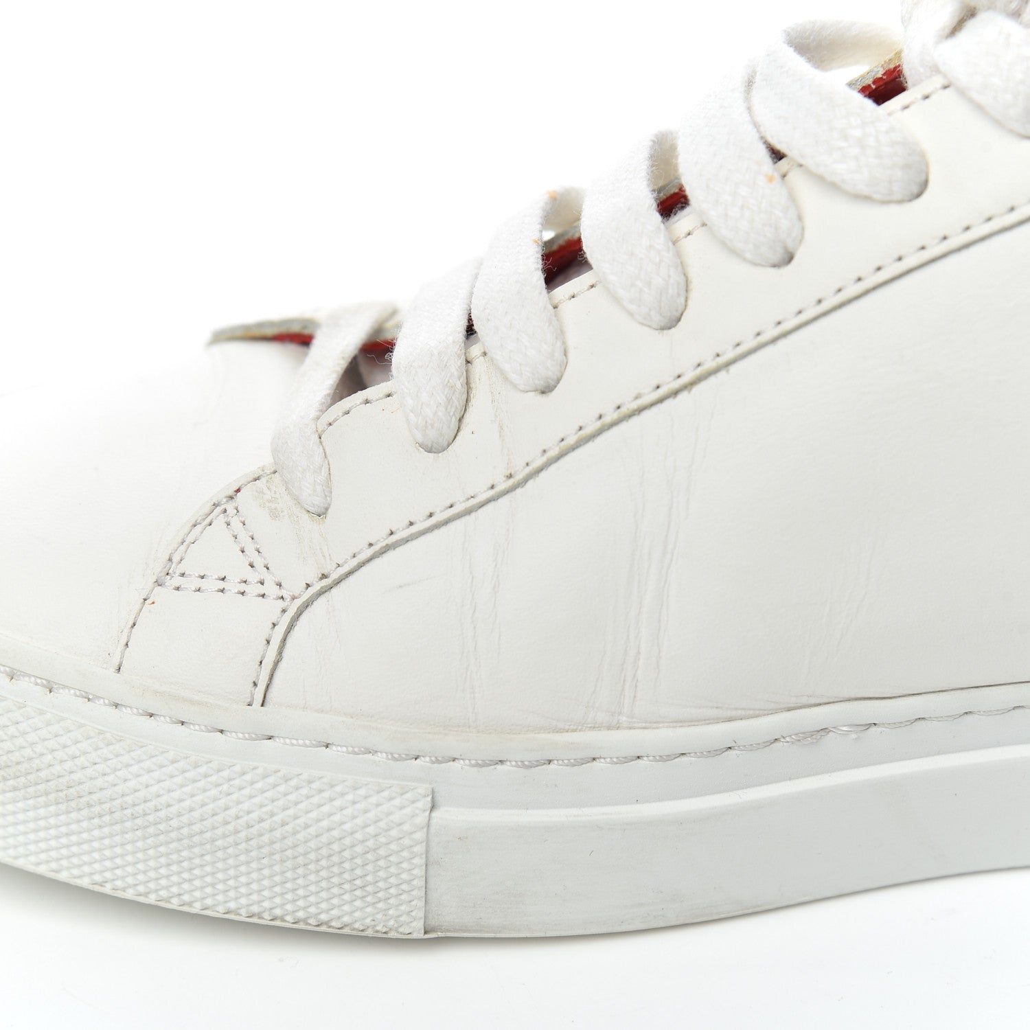 Givenchy Calfskin Womens Urban Street Sneakers 38 White Red 11 of 19