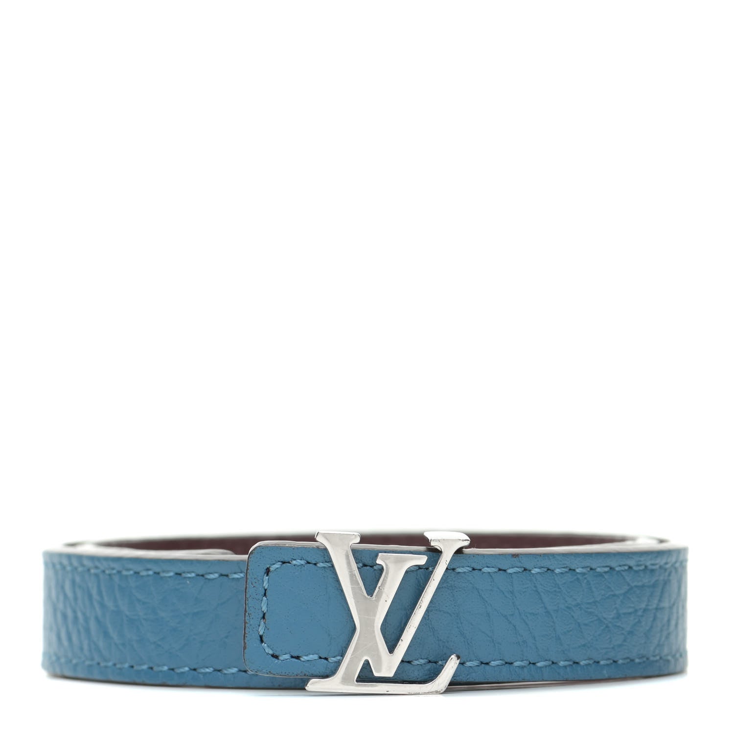 Louis Vuitton Taurillon LV Initiales Reversible Bracelet Bordeaux Bleuet 1 of 8