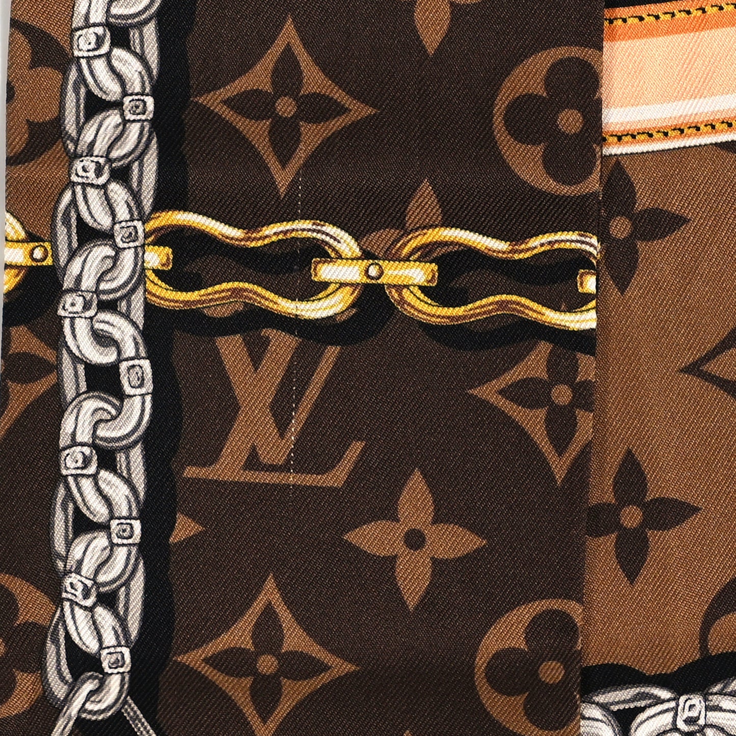 Silk Monogram Confidential Bandeau Brown