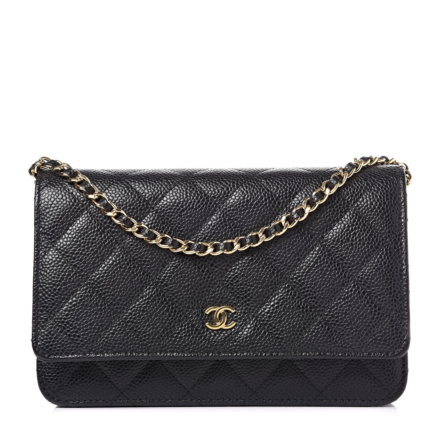 Chanel Caviar Quilted Wallet On Chain WOC Black 1 of 11