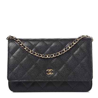 Chanel Caviar Quilted Wallet On Chain WOC Black 1 of 11