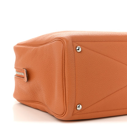 Hermes Taurillon Clemence Victoria II 35 Orange 9 of 10