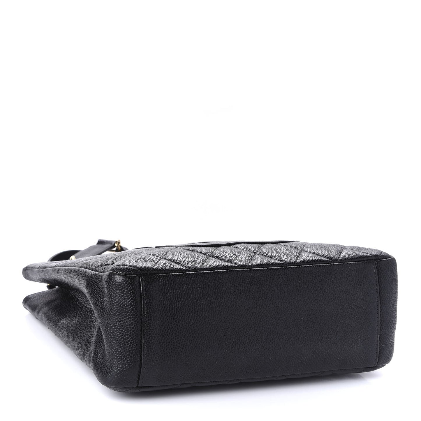 Caviar Quilted Petit Shopping Tote PST Black