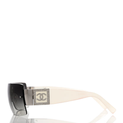 Chanel Crystal CC Sunglasses 4095-B White 3 of 9