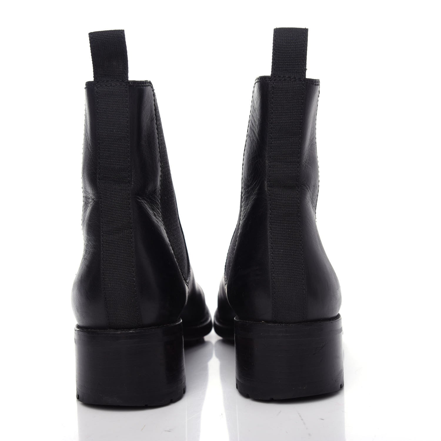 Chanel Calfskin Elastic Short Boots 37.5 Black 7 of 10