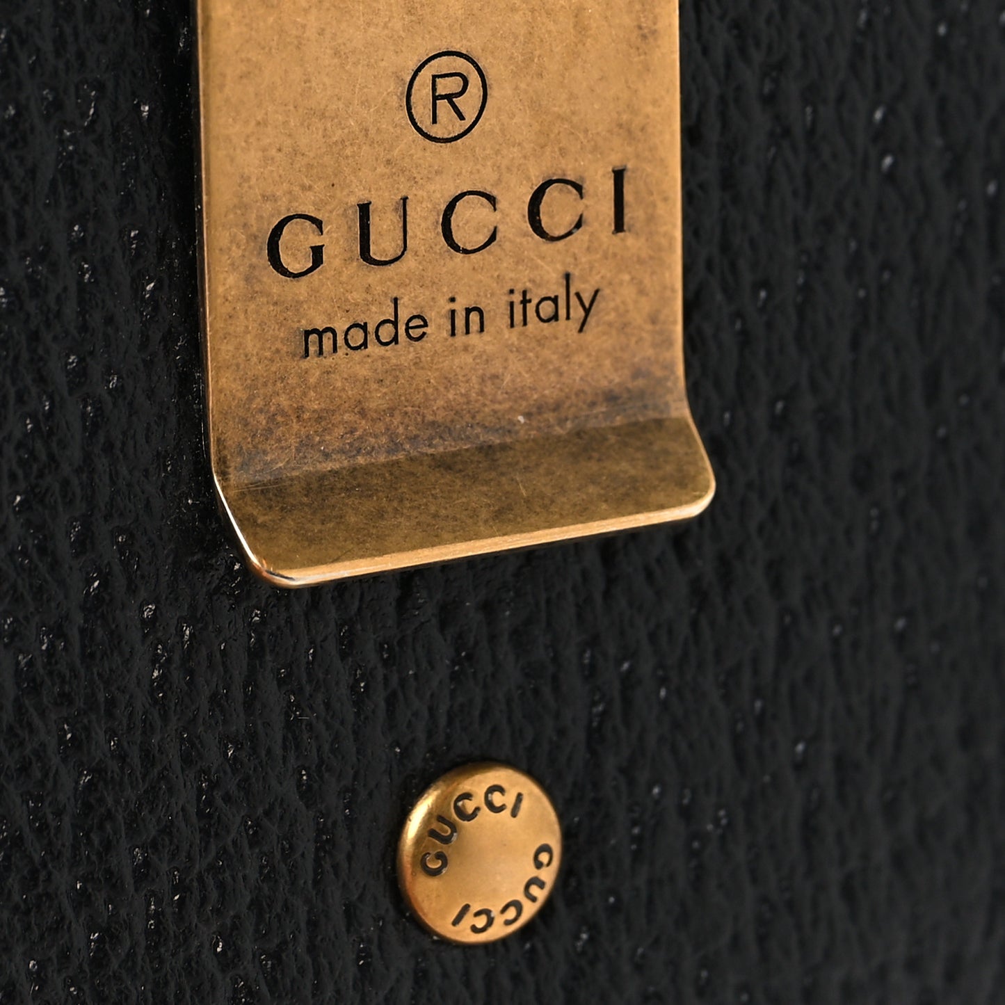 Calfskin Web Money Clip Black