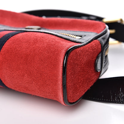 Gucci Suede Small Ophidia Belt Bag 85 34 Hibiscus Red 9 of 9