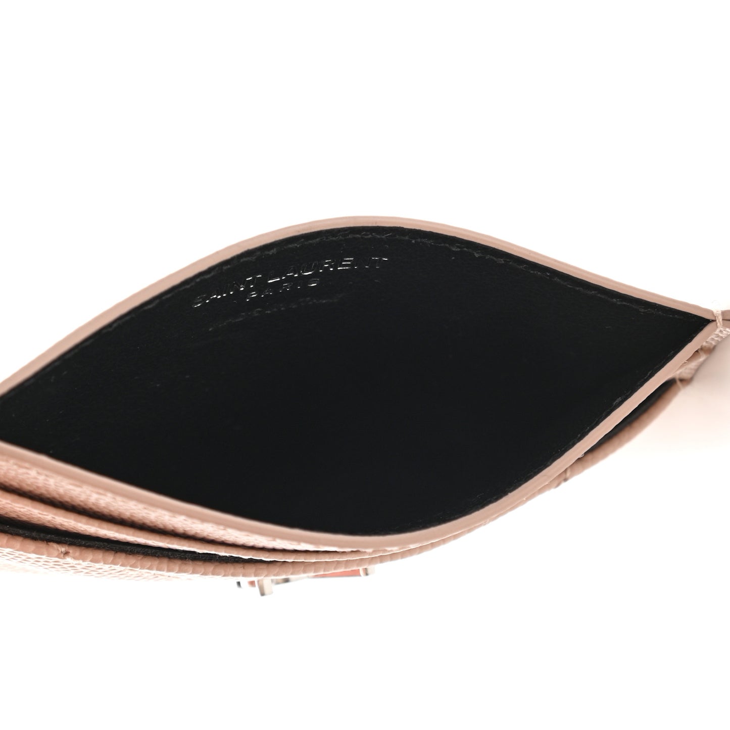 Grain De Poudre Matelasse Chevron Monogram Credit Card Case Marble Pink