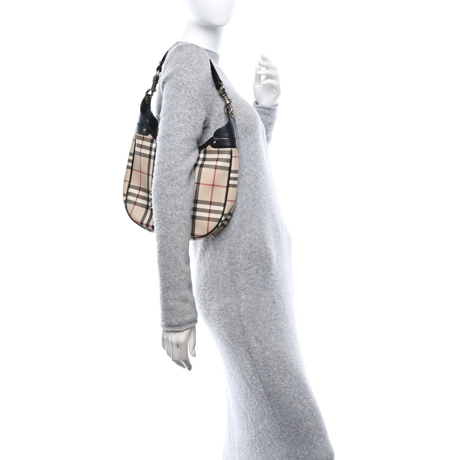Burberry House Check Hobo Black 2 of 9