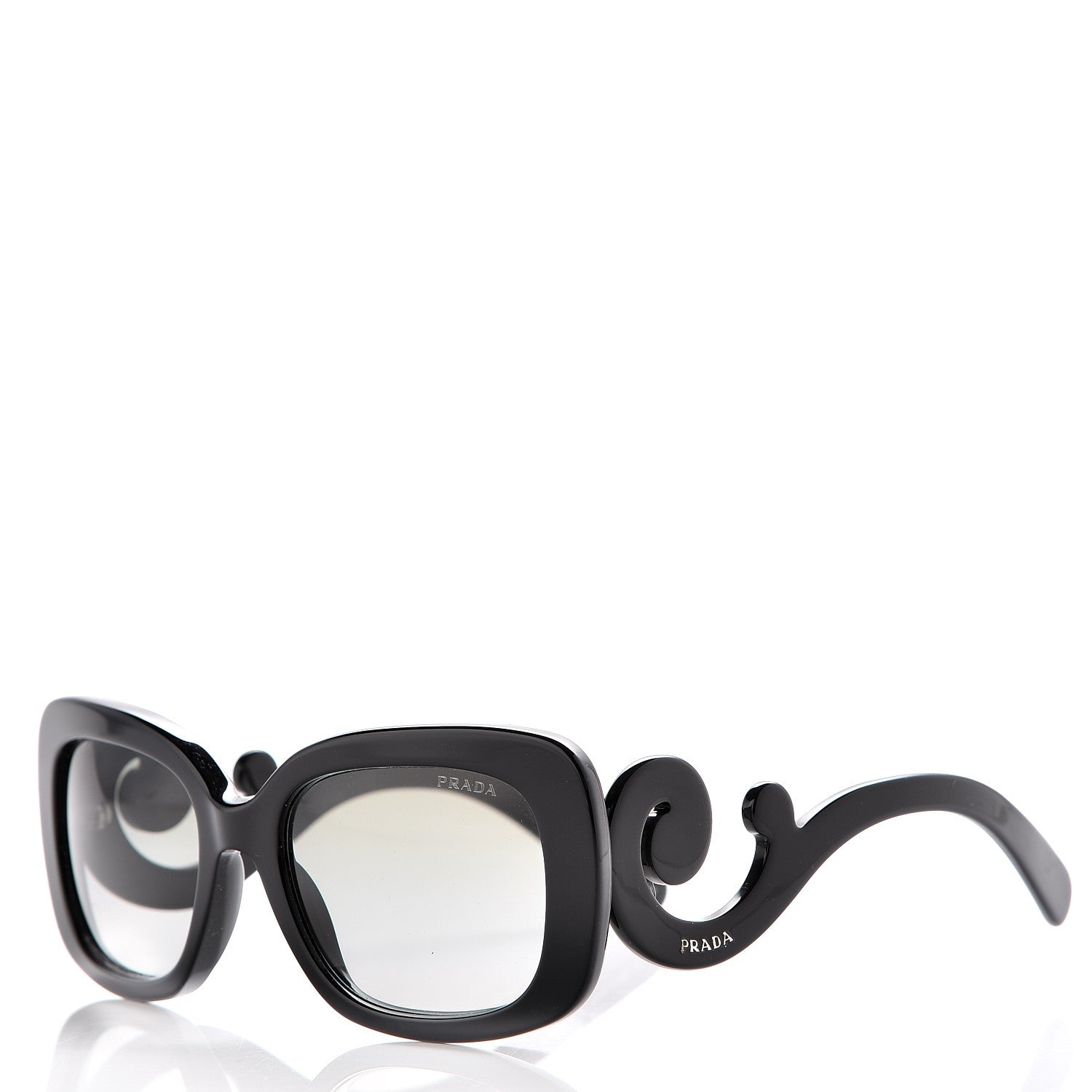 Prada Acetate Baroque Sunglasses SPR 27O Black 1 of 7
