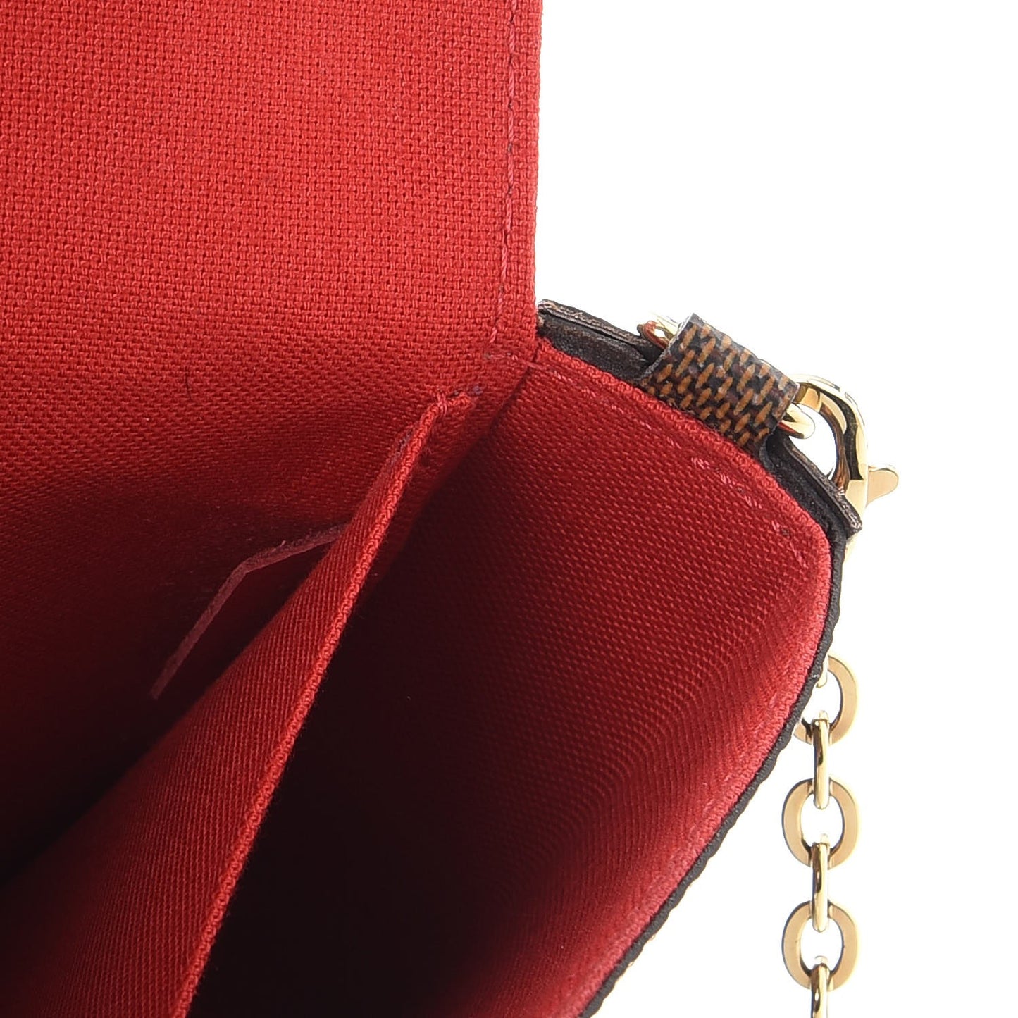 Damier Ebene Pochette Felicie Chain Wallet